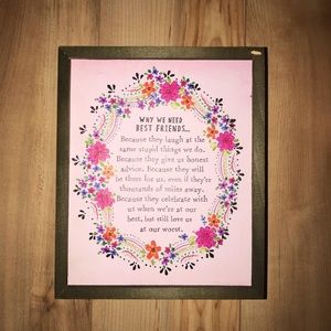Natural Life best friends wooden wall decor